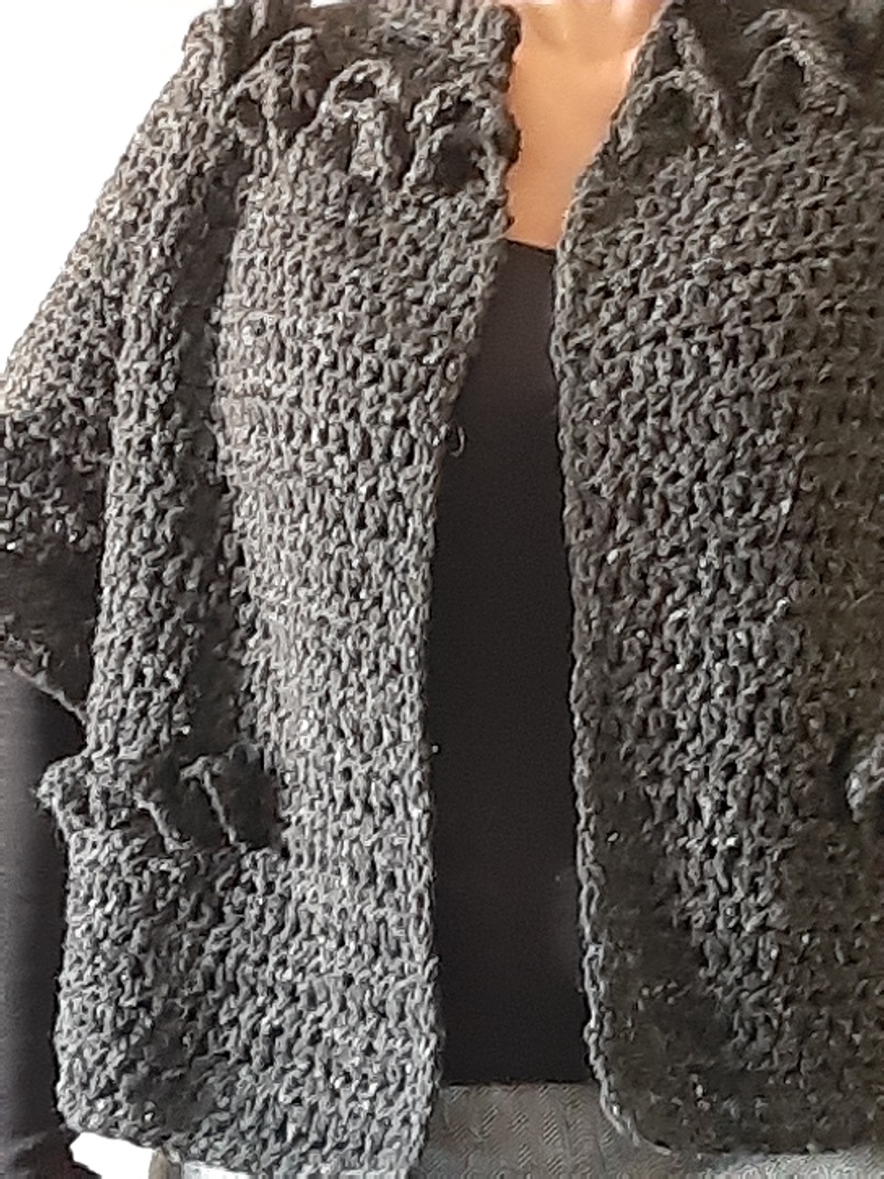 scialle ai ferri elegante