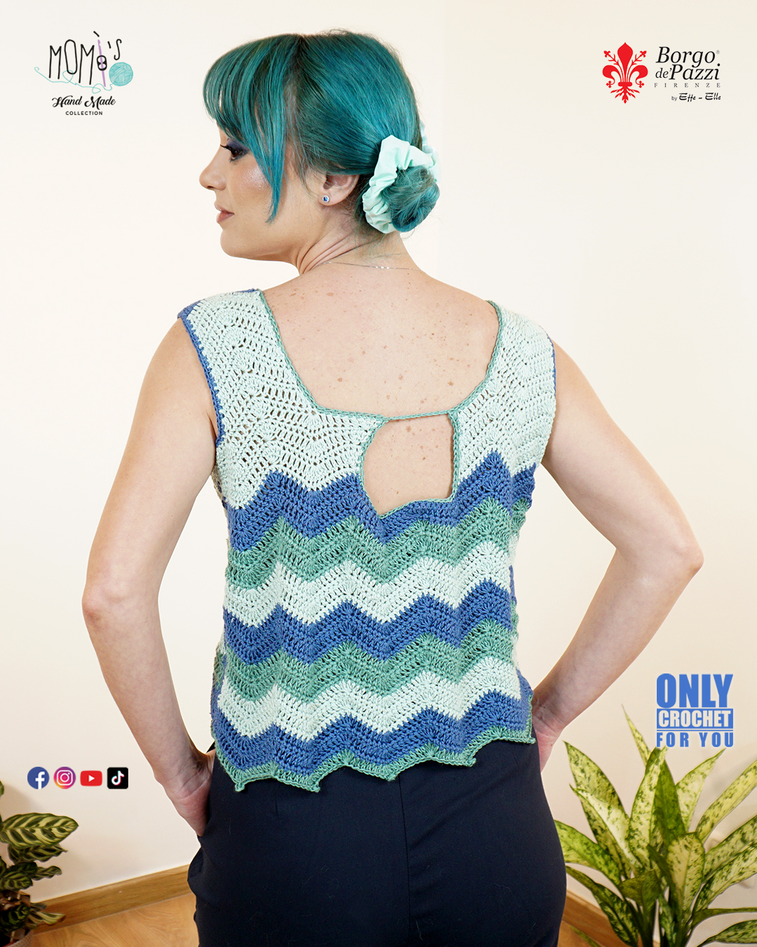 Canotta Uncinetto Donna – Gilet Traforato Con Frange, Copricostume Spiaggia E Look Estivo - copertina