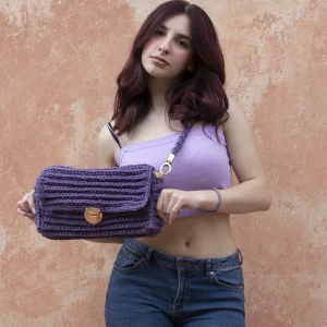 Kit borsa baguette costina "Glitch" di Tiziana Volpe Crochet