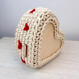 Kit cestino portaoggetti con base a cuore di Katy Handmade