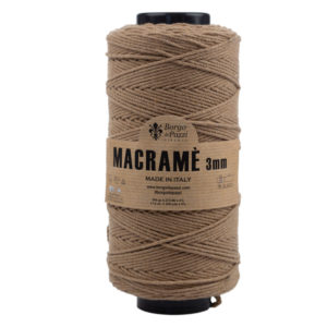 Filato Macramè 3 mm – 100% Made in Italy – 24 Colori – Morbido e Resistente – Ideale per Macramè, Uncinetto, Decorazioni, Borse, Arazzi e Accessori Creativi