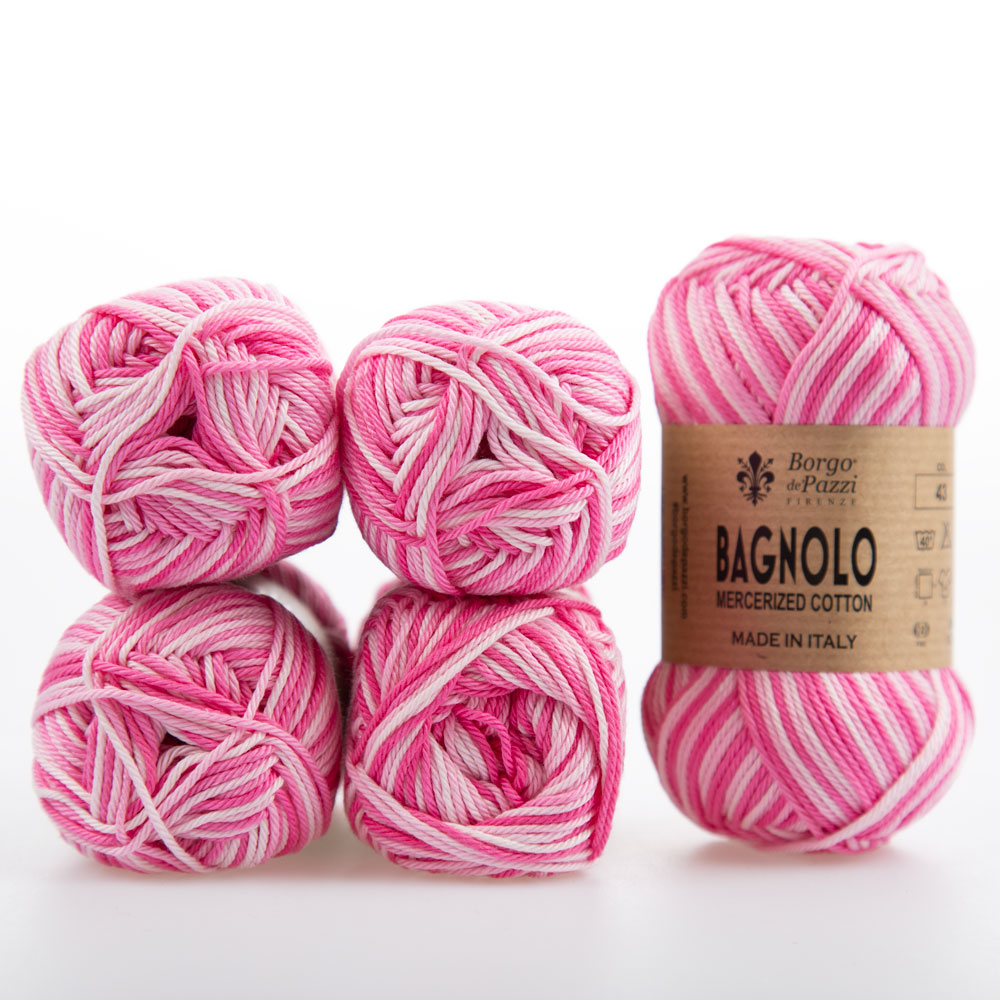 Bagnolo Filato 100% Cotone Gasato Mercerizzato Made in Italy – Confezione 5 Gomitoli da 50 g (125 m)